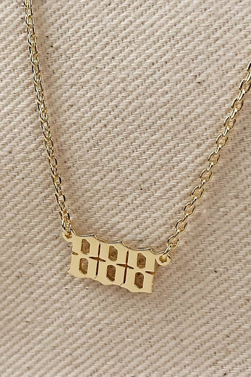 GoldFi - Angel Number Necklace 888 in Gold