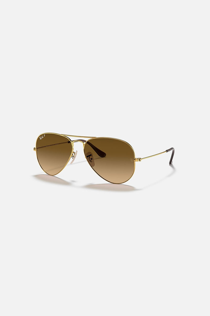 Ray Ban - Aviator Arista in Polished Gold Frames with Brown  display picture 1