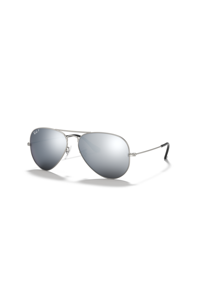 ray ban large metal aviators in silver with silver mirror lenses Ray-Ban Aviator Silver Mirror RB 3025 W3277 Sunglasses - US main image 4
