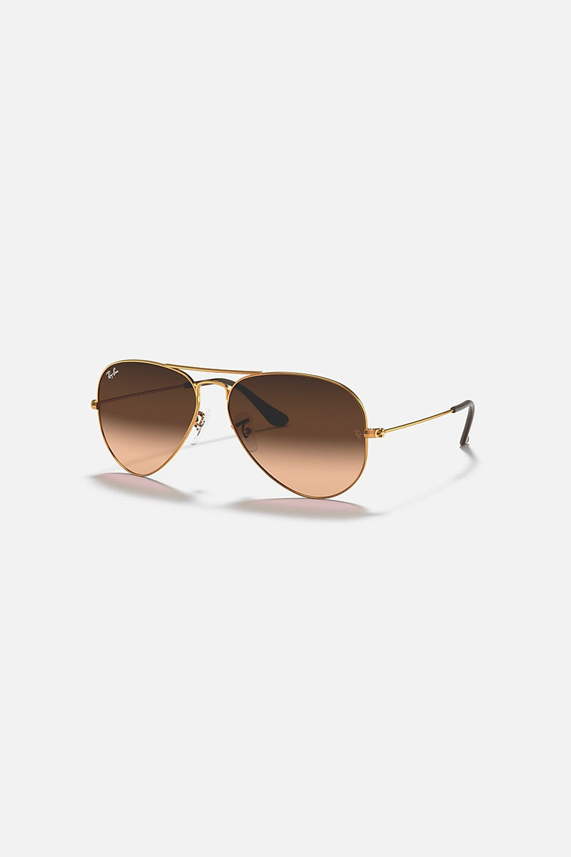 Ray Ban Aviator Gradient in Polished Light Bronze Frames with