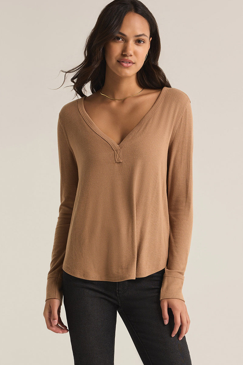 トップス ton Z Supply - Elton Rib Top in Campfire – Blue Ox Boutique