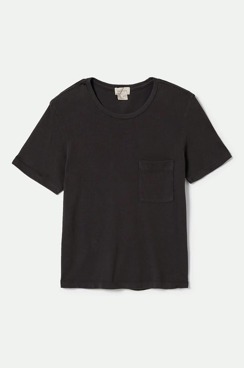 Brixton - Carefree Organic Garment Dye Perfect Pocket T-Shirt in Black