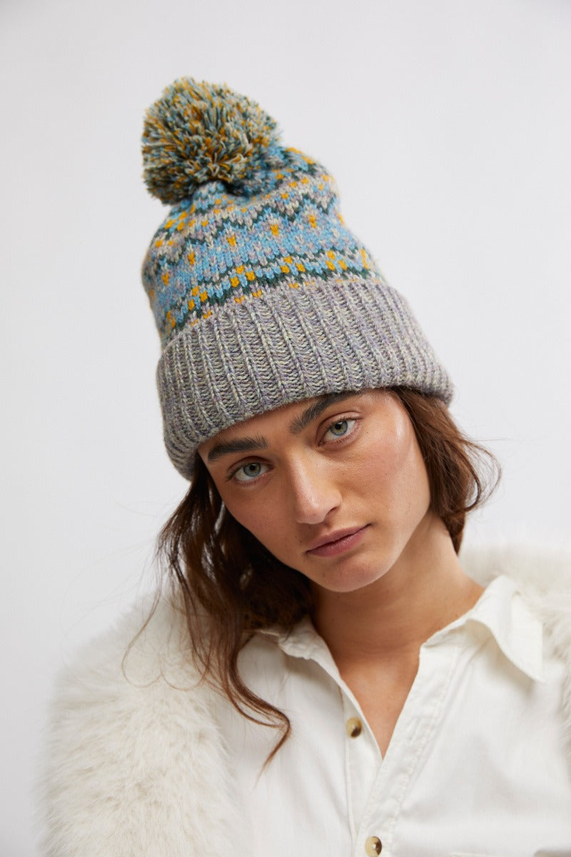 Free People First Frost Fairisle Pom Pom Beanie Hat Free People First Frost Fairisle Pom Beanie in Ivory | REVOLVE main image 2
