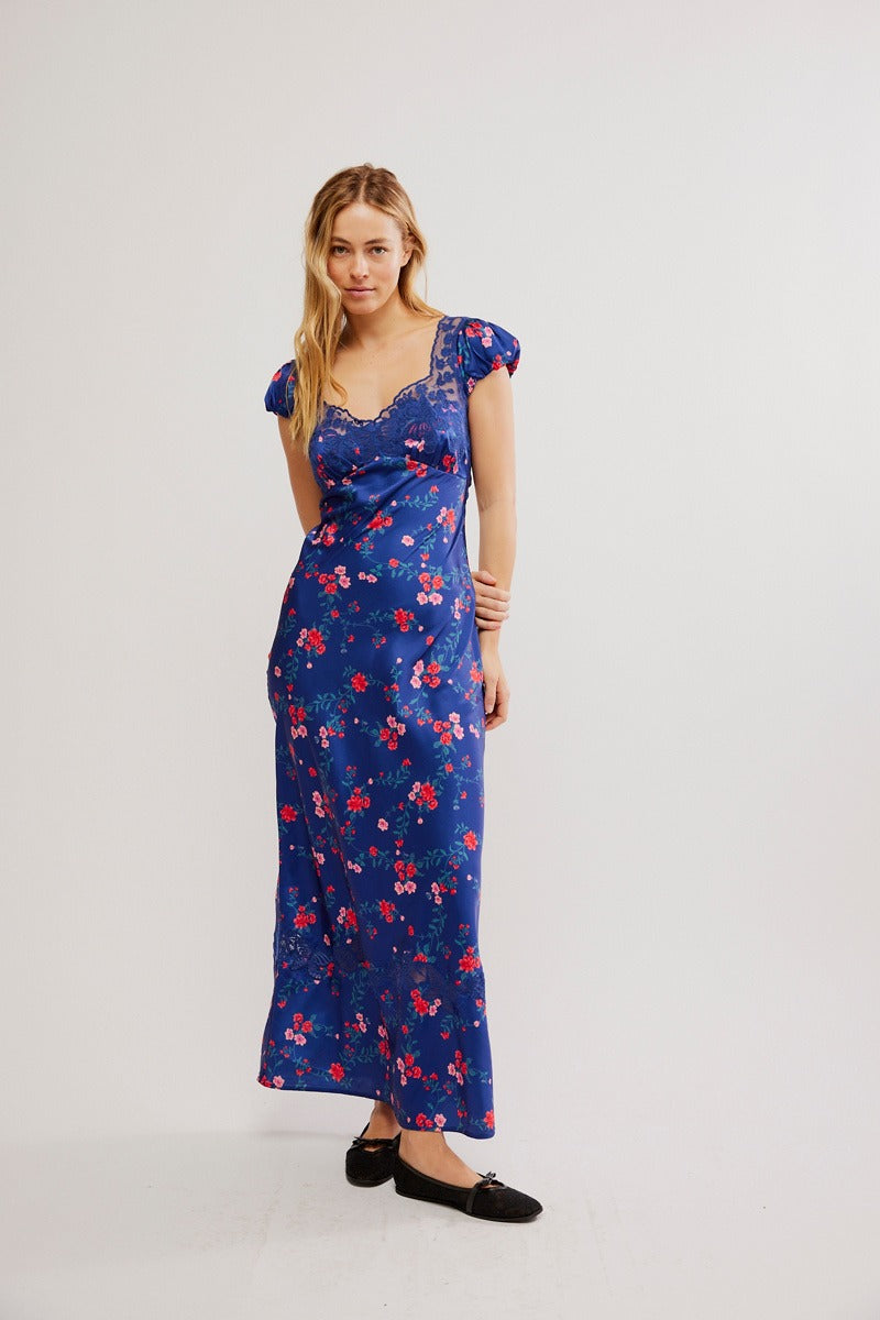Free People - Butterfly Babe Maxi Dress in Navy Combo Blue Ox Boutique Free People - Butterfly Babe Maxi Dress in Navy Combo Blue Ox Boutique