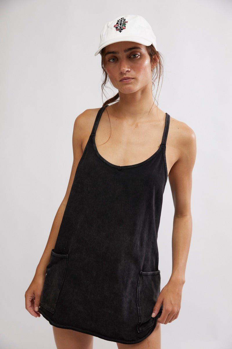 Free People Movement - Hot Shot Mini Dress in Black Blue Ox Boutique Free People Movement - Hot Shot Mini Dress in Black Blue Ox Boutique
