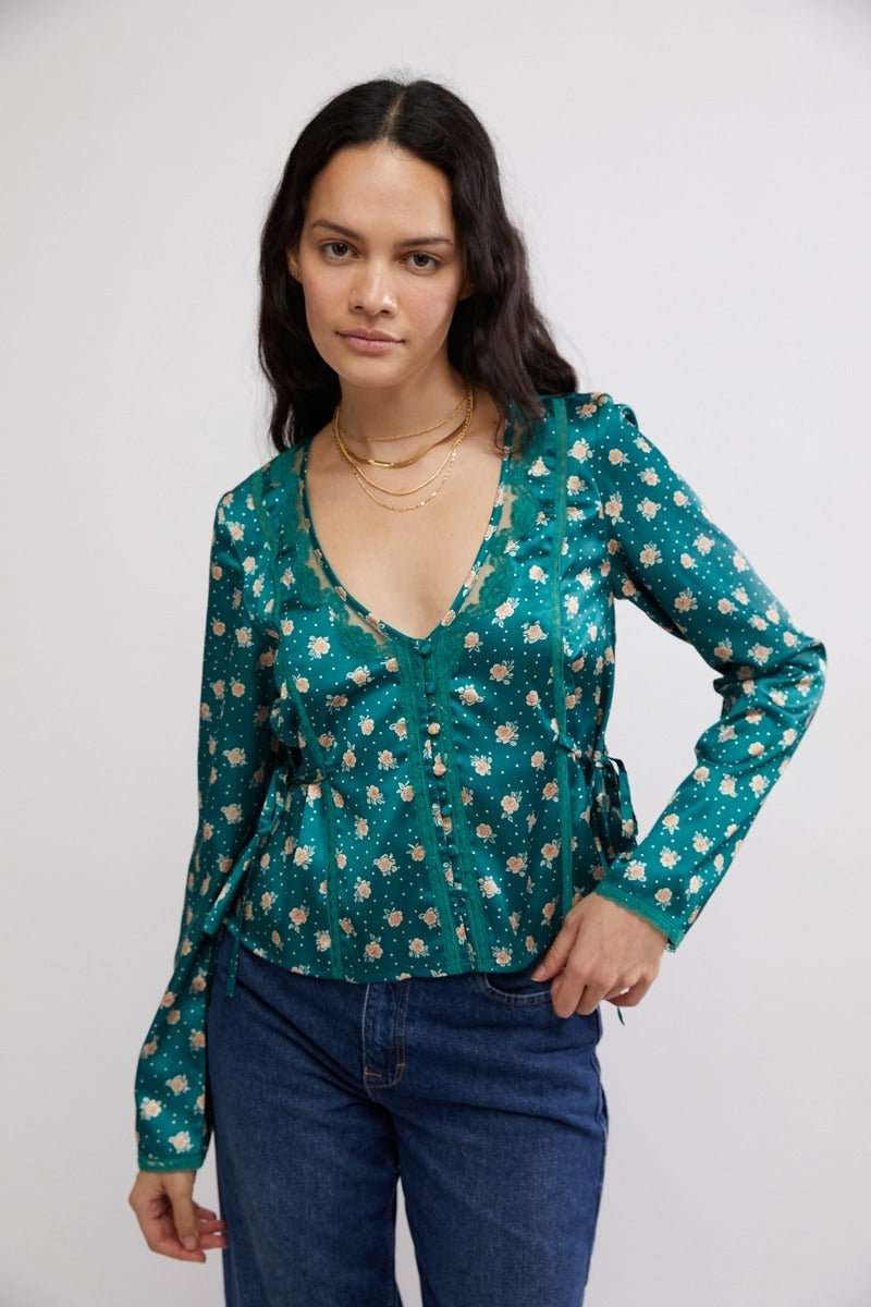 Free People - Field Of Roses Top