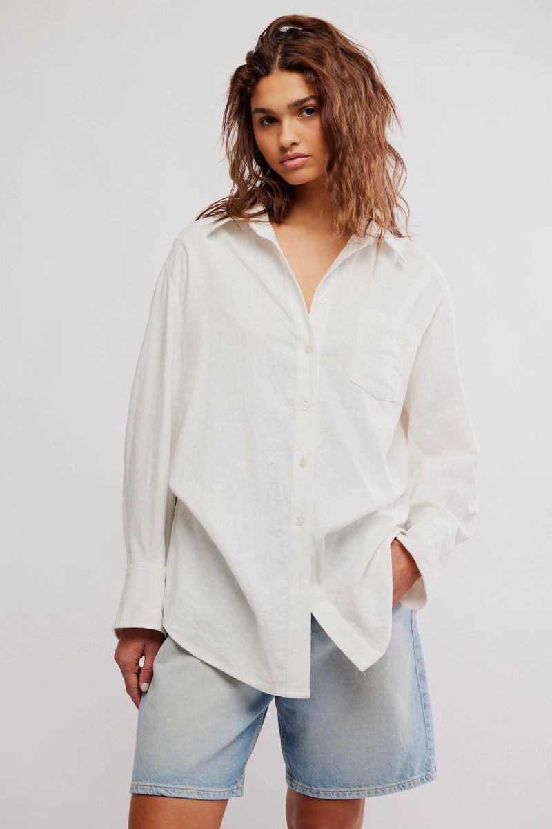 フリーピープル Free People Sabine Articulated Shirt レディース シャツ トップス Parchment Sabine Articulated Shirt | Free People