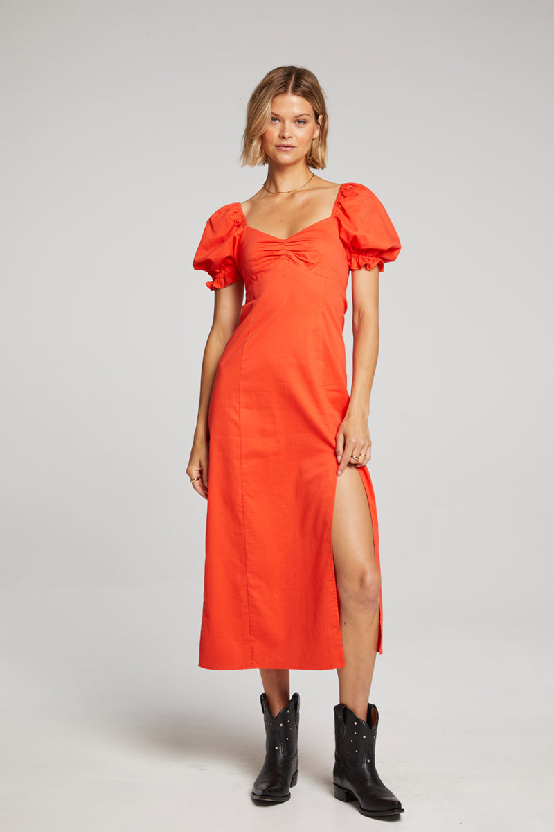 Saltwater LUXE - Alyvia Midi Dress in Flame