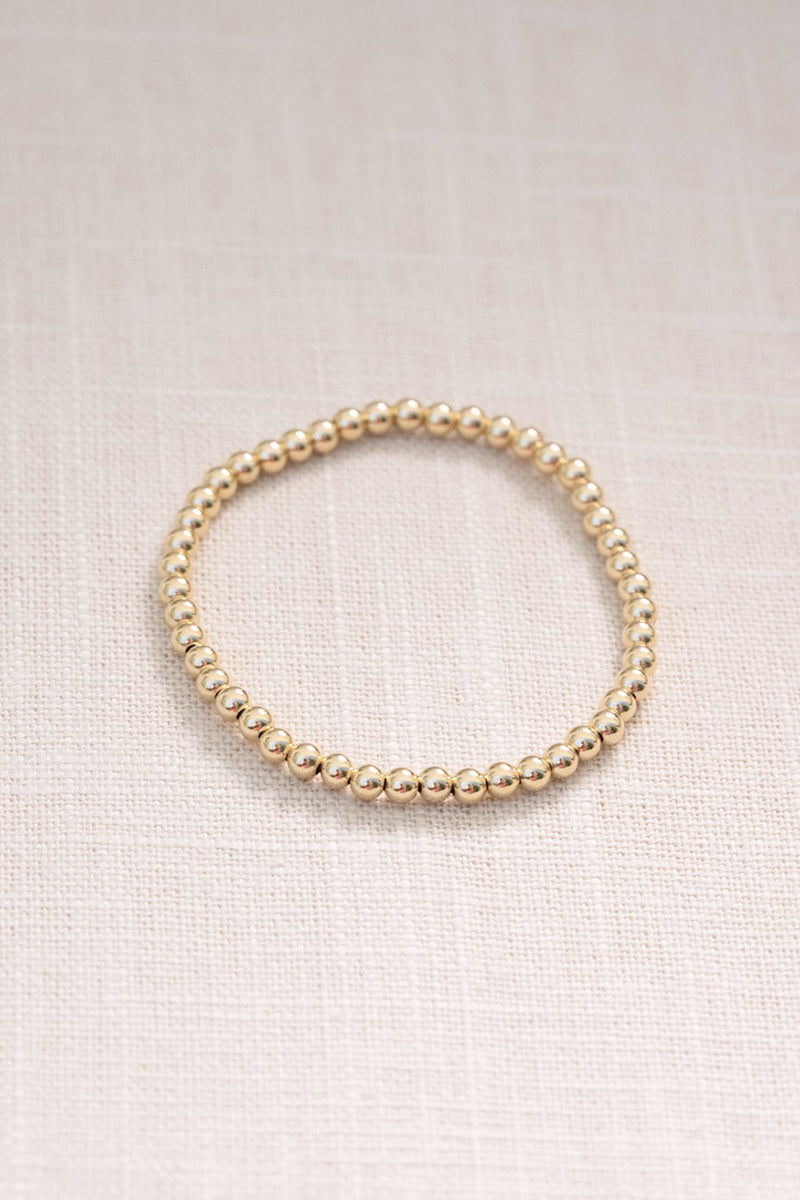 Coast and Cove - Gold Ball Bracelet - 4mm