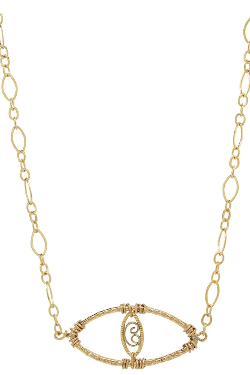 Tree Myriah - Eye Necklace in 14k Gold Fill