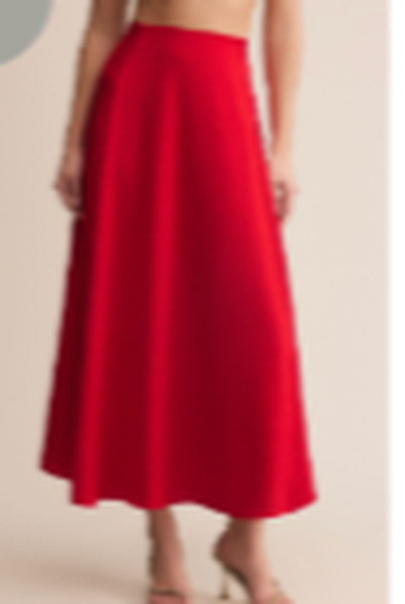 Z Supply - Northpointe Midi Skirt in Festival Red
