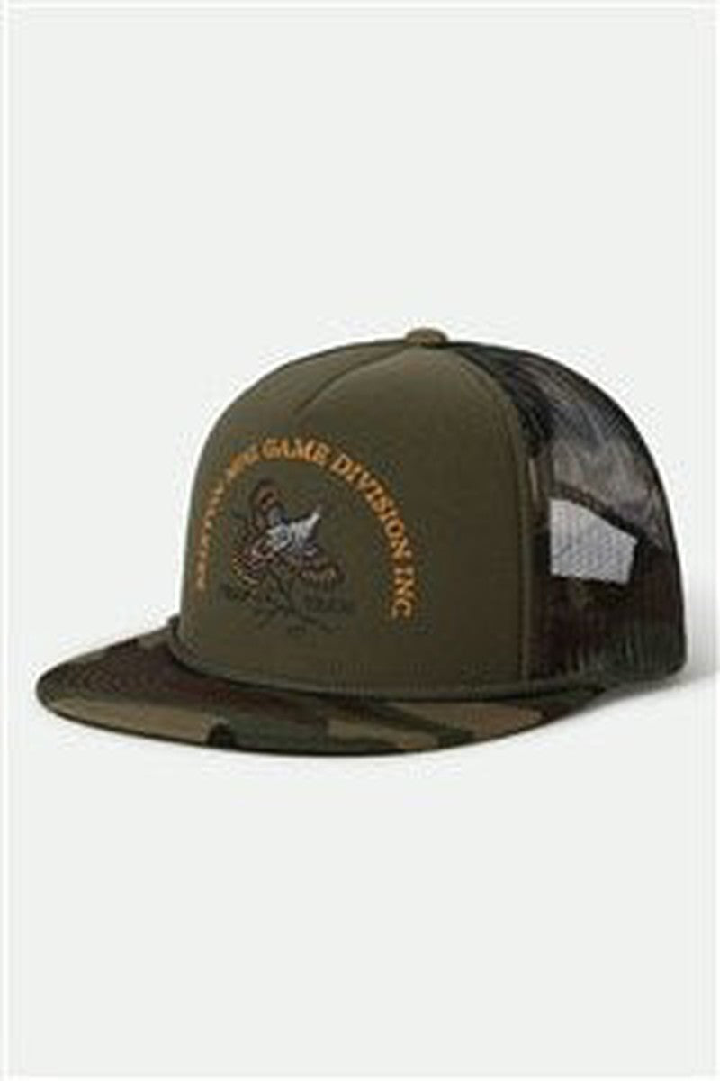 Brixton - Game NP HP Trucker Hat in Camo/Olive/Camo