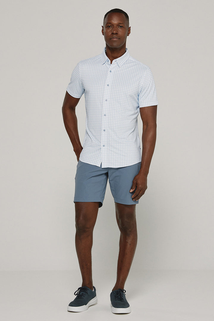 7DIAMONDS - Morris Shorts Sleeve Shirt in White