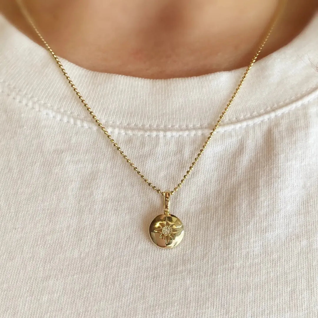 GoldFi - 18k Gold Filled Mini Starburst Plate Pendant