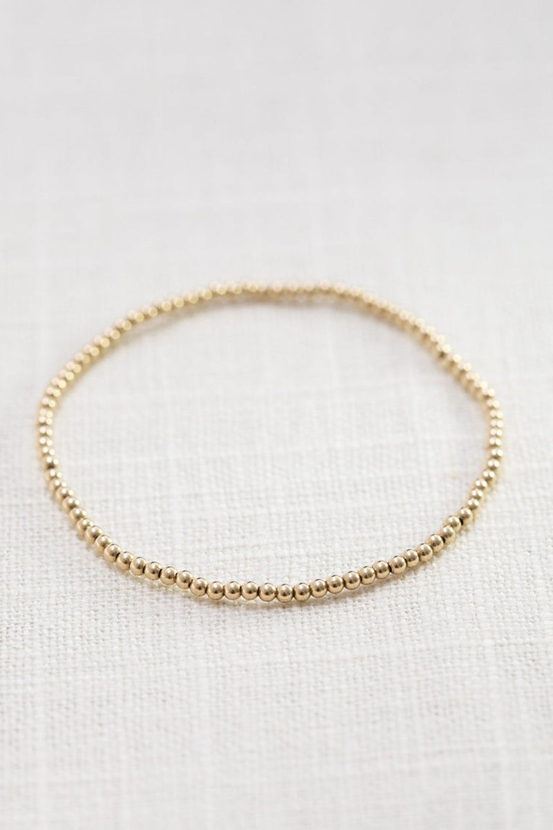 Coast and Cove - Gold Ball Bracelet - 2mm