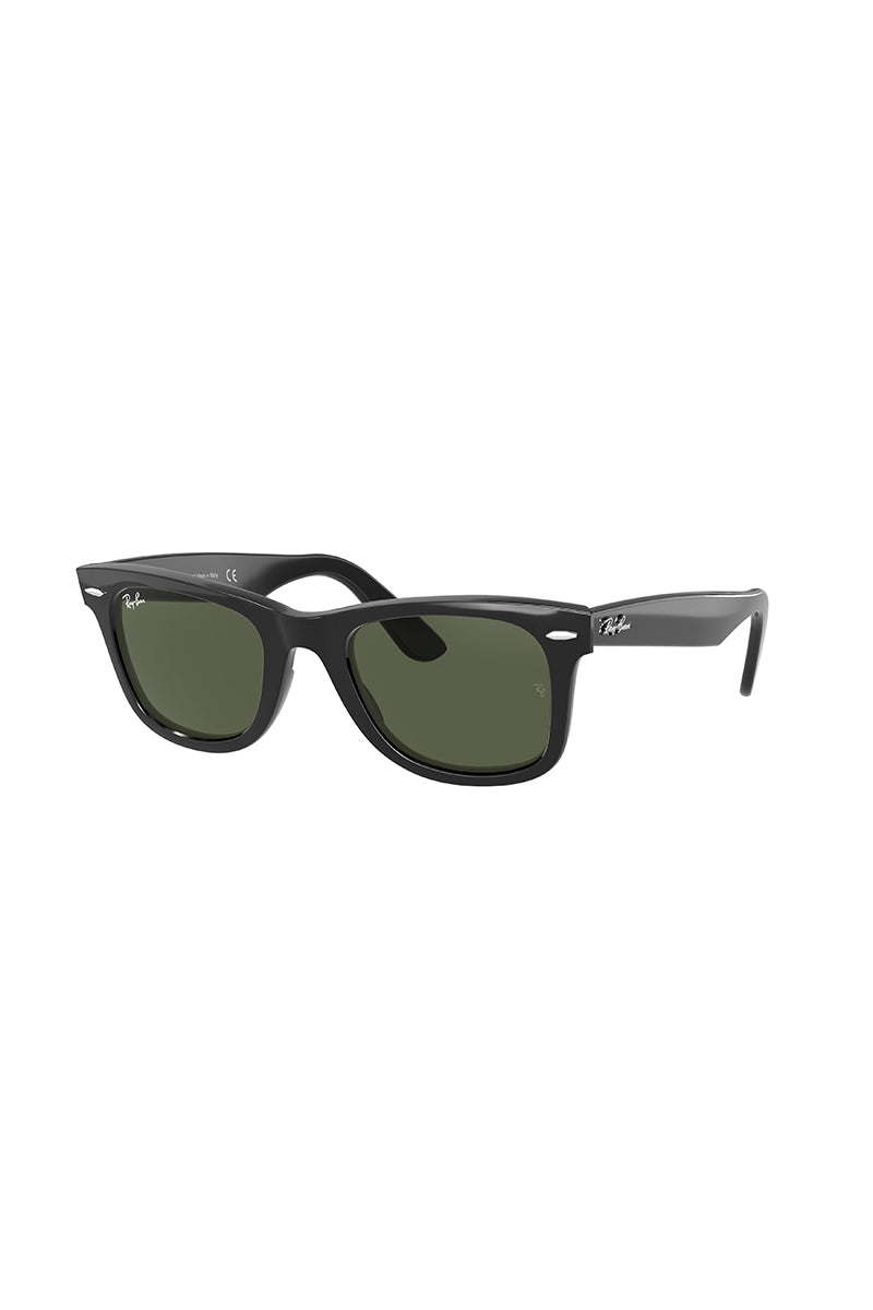 Ray Ban - Wayfarer in Black size 50 with G-15 Green Crystal Lenses - RB214090150