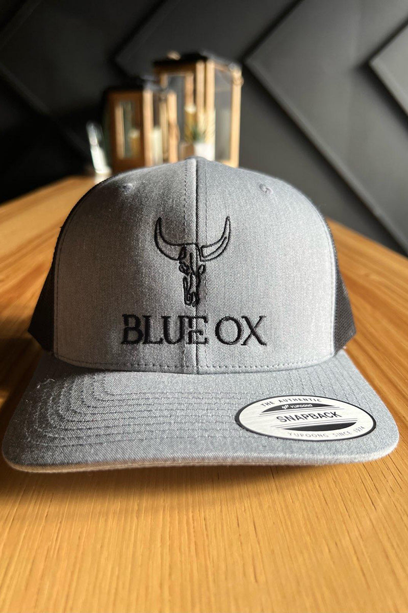Blue Ox Boutique - Logo Snapback Hat in Grey/Black