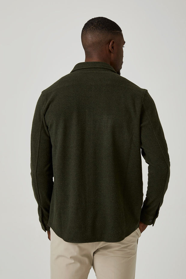 7DIAMONDS - Generation 4-Way Long Sleeve Stretch Shirt in Dark Khaki