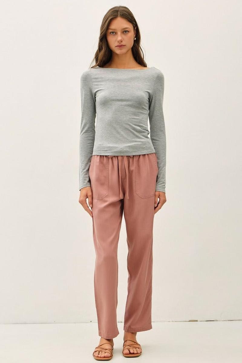 Be Cool - Boat Neck Long Sleeve Top