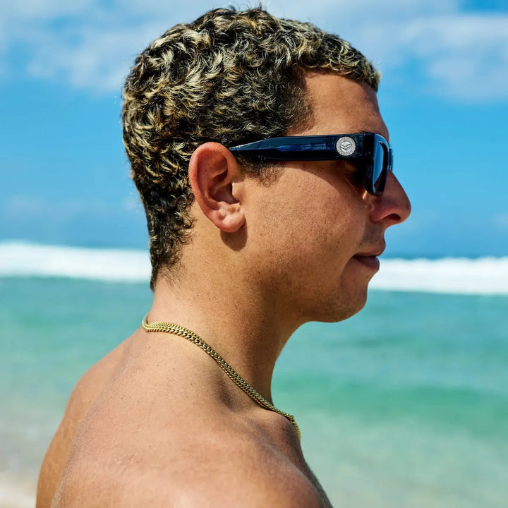 I-SEA - Cole Houshmand with Dark Sea Frames and Smoke Polarized Lenses