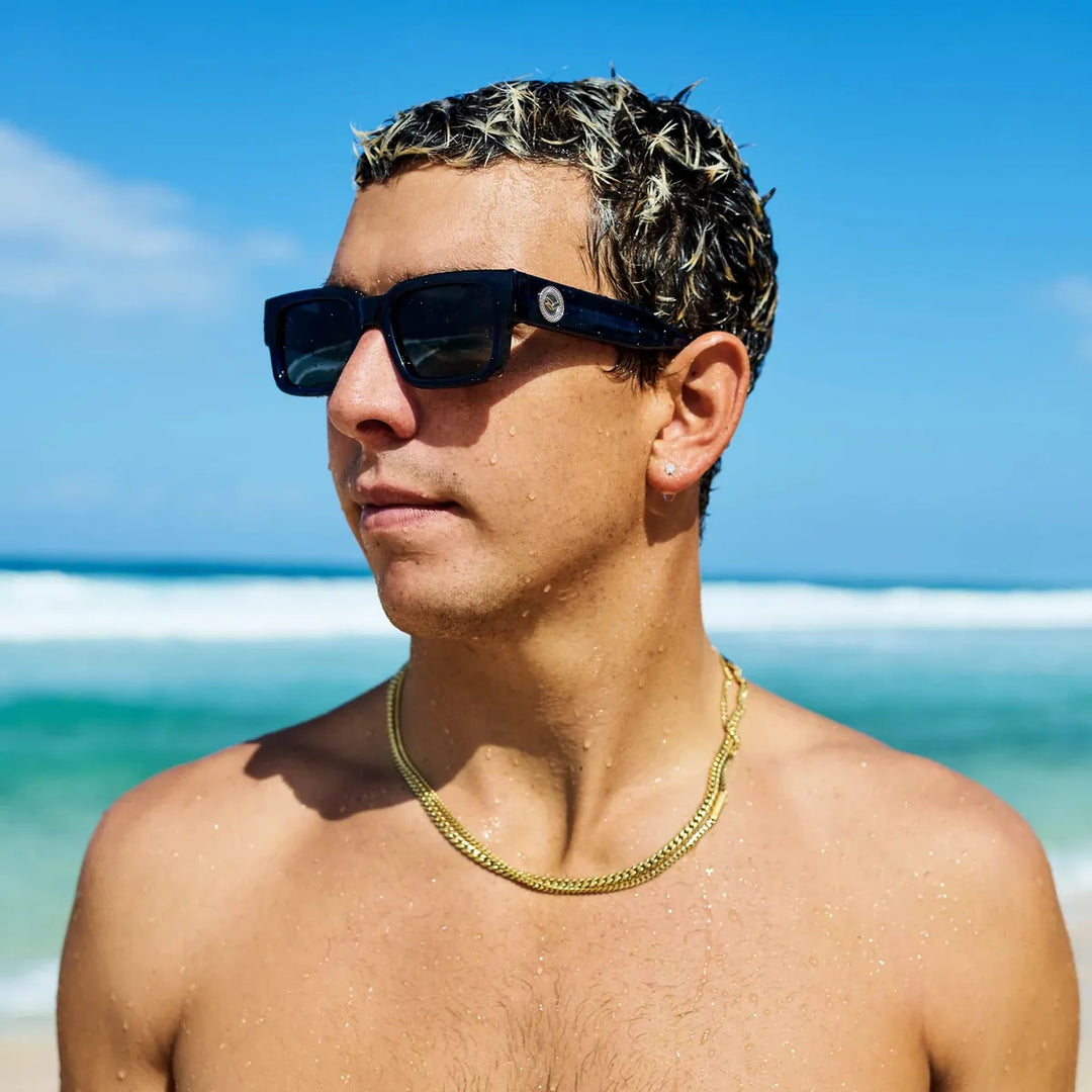 I-SEA - Cole Houshmand with Dark Sea Frames and Smoke Polarized Lenses