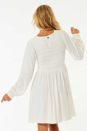 Rip Curl - Talia Long Sleeve Dress in Cream