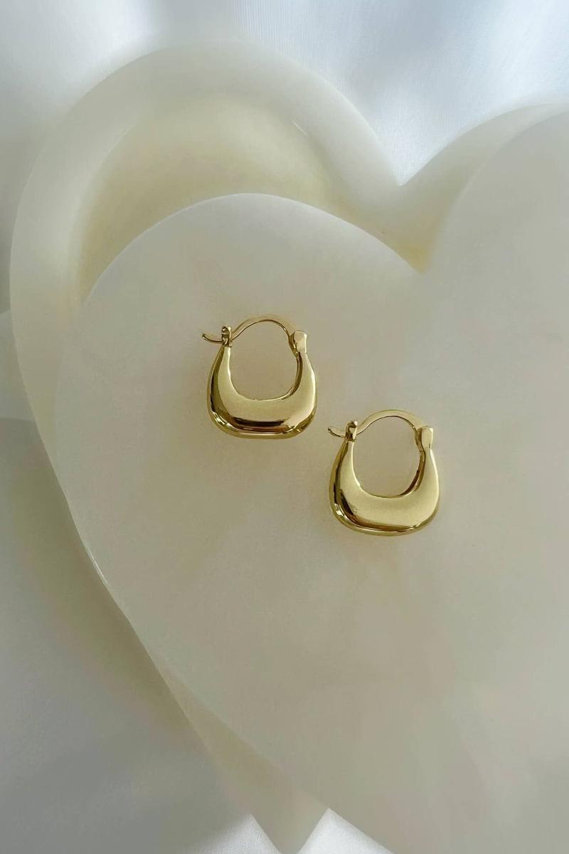 True by Kristy Jewelry - Shaina Hoops Earrings Gold Filled