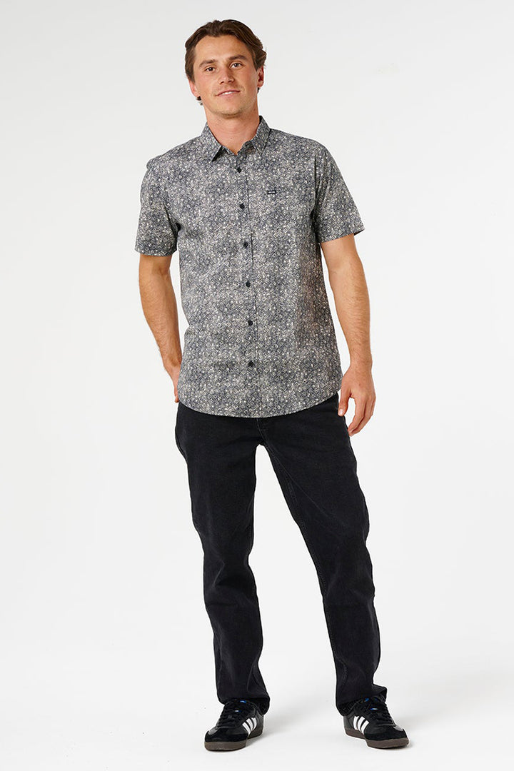 Rip Curl - Hypno Micro Short Sleeve Shirt in Washed Black
