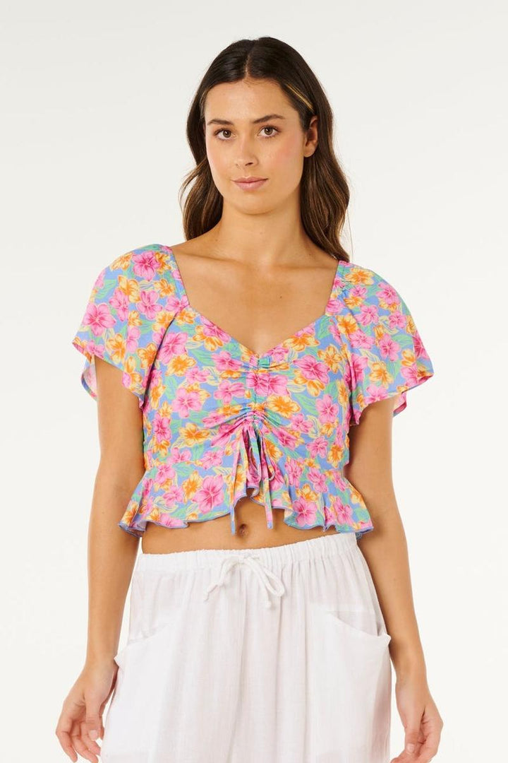 Rip Curl - Malubu Cove Short Sleeve Top in Blue