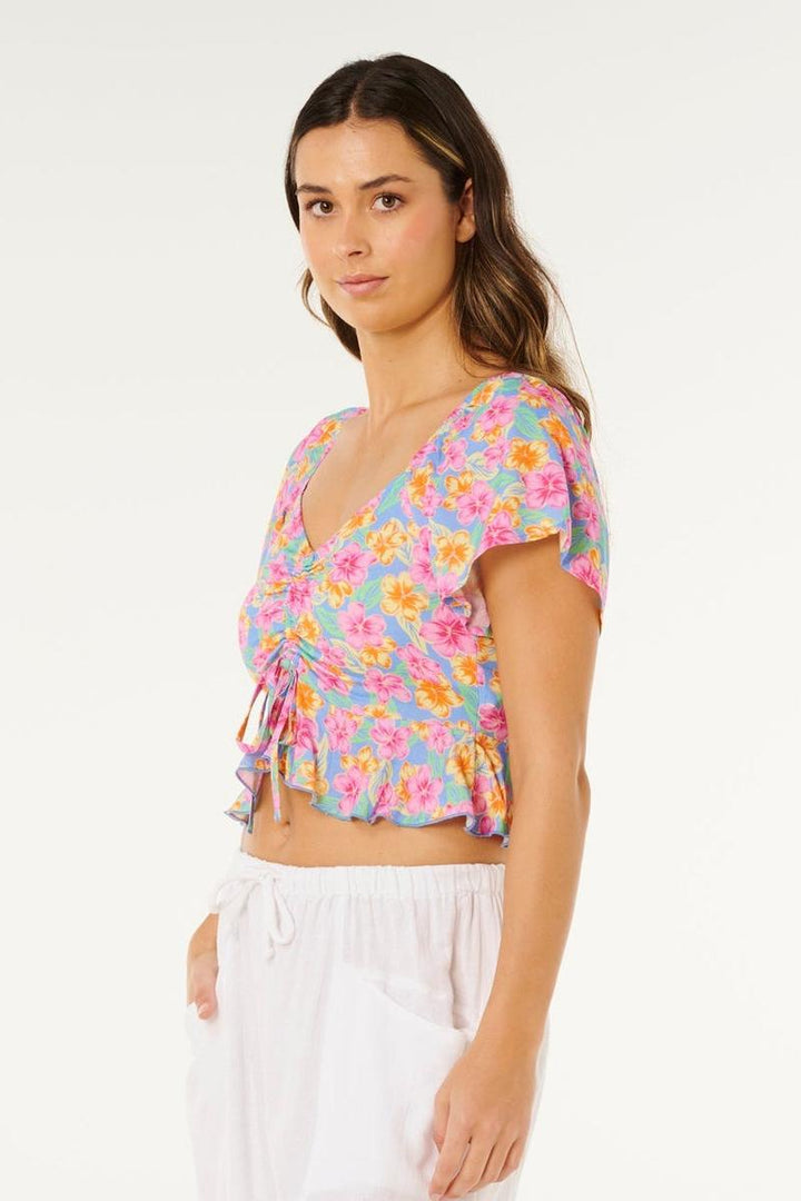 Rip Curl - Malubu Cove Short Sleeve Top in Blue