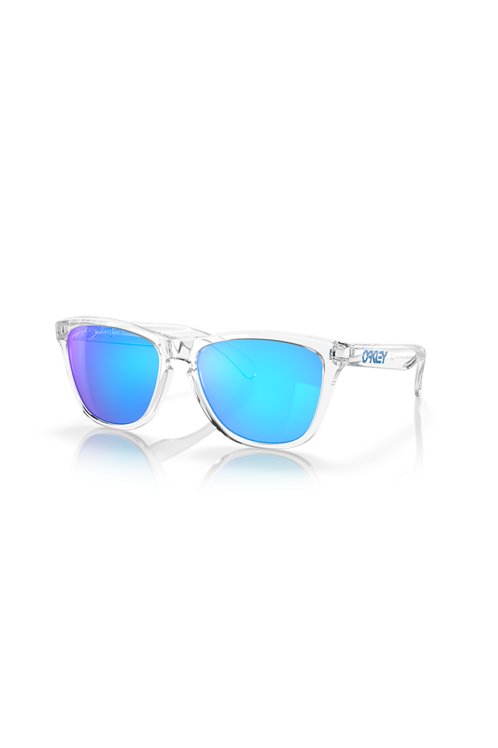 Oakley - Frogskins™ in Crystal Clear Frames with Prizm Sapphire Lenses - OO9013-D055