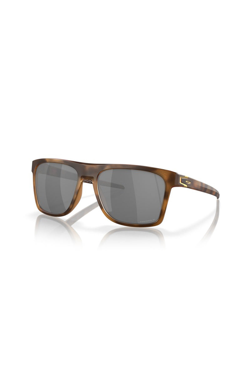 Oakley - Leffingwell in Matte Brown Tortoise Frames with Prizm Black Polarized Lenses - 0OO9100 91001857