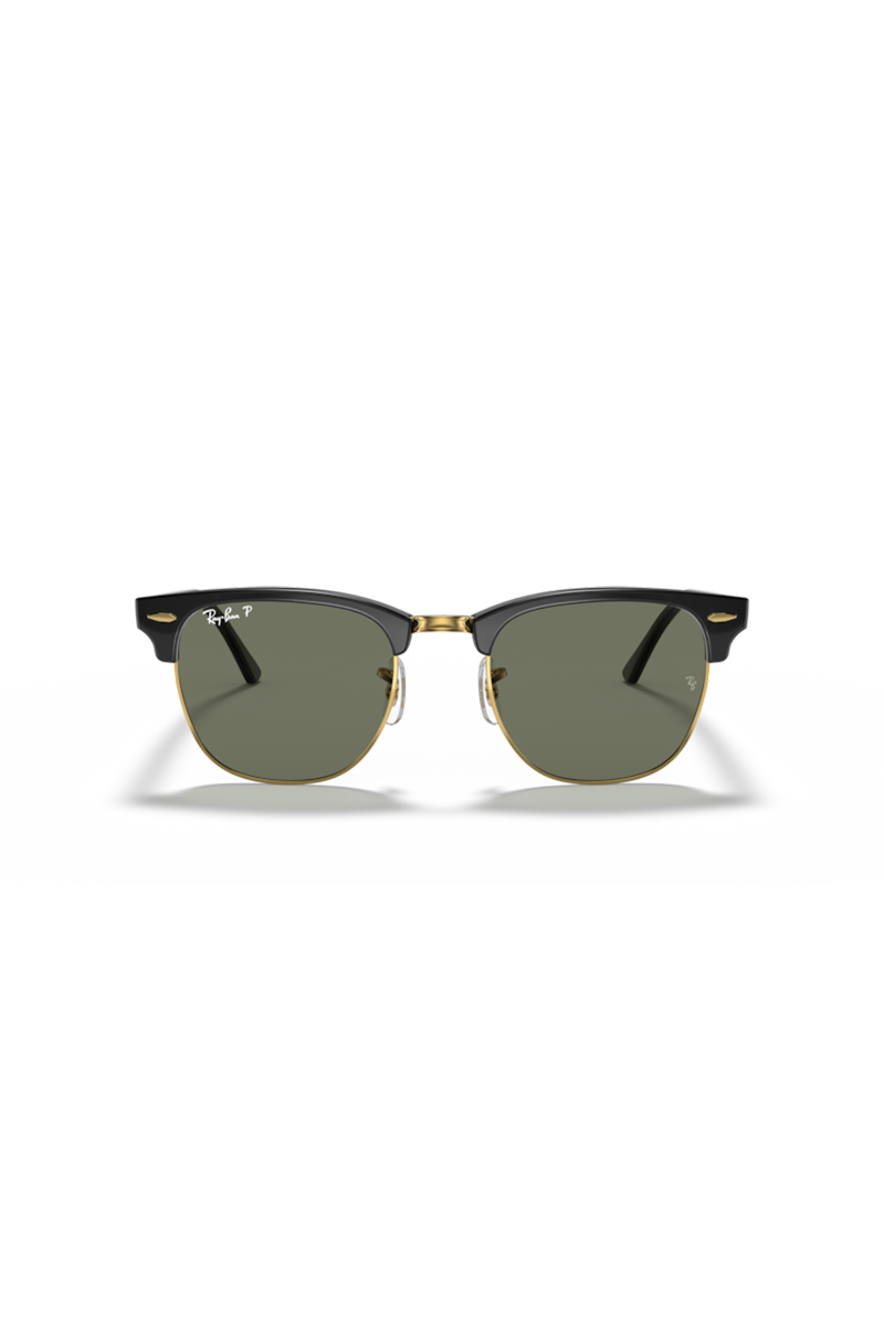 Ray Ban - Clubmaster Classic in Polished Black with Green Classic G-15 Lenses - RB3016901/5851