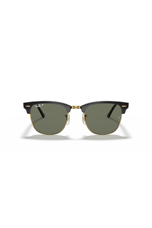 Ray Ban - Clubmaster Classic in Black with Green Externally Treated Polarized Lenses - 0RB3016901/5851