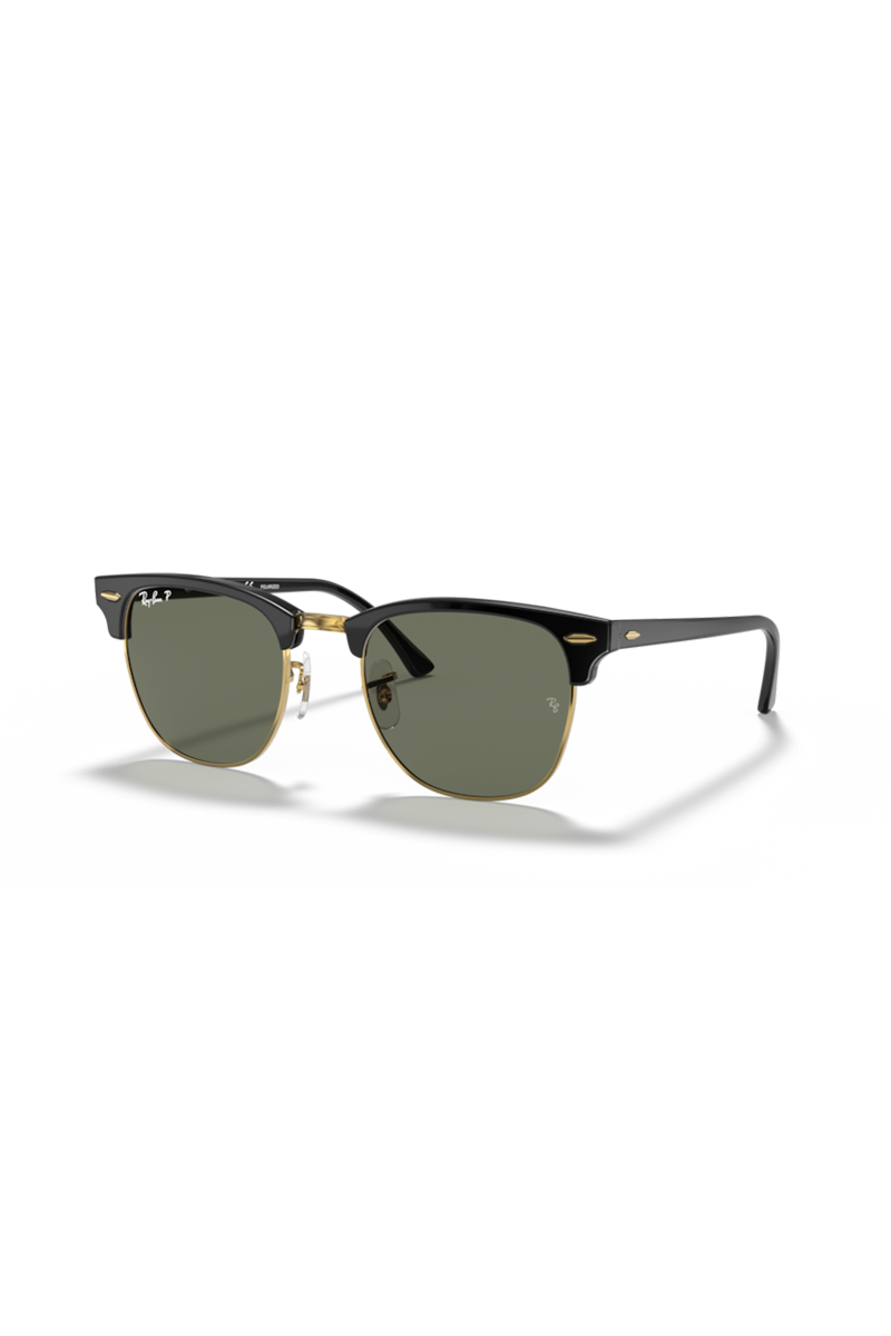 Ray Ban - Clubmaster Classic in Polished Black with Green Classic G-15 Lenses - 0RB3016901/5851