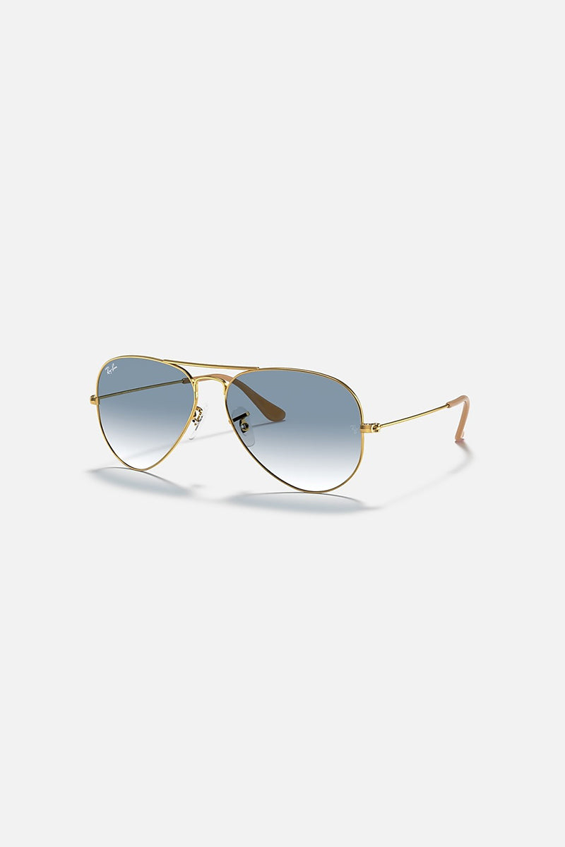 Ray Ban - Aviator Gradient in Polished Gold Frames with Blue Gradient Lenses - 0RB3025001/3F58