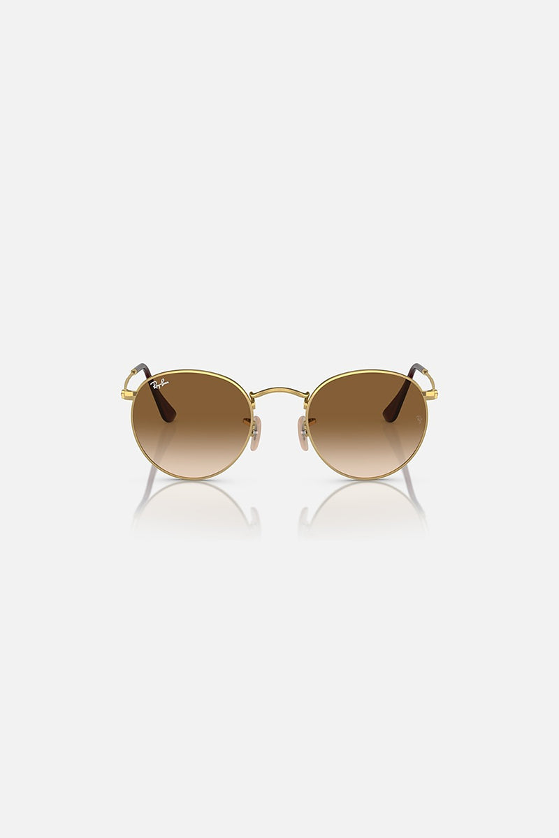 Ray Ban - Round Metal in Polished Gold Frames with Brown Gradient