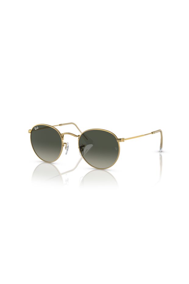 Ray Ban - Round Metal in Gold with Grey Externally Treated Lenses - 0RB344700150