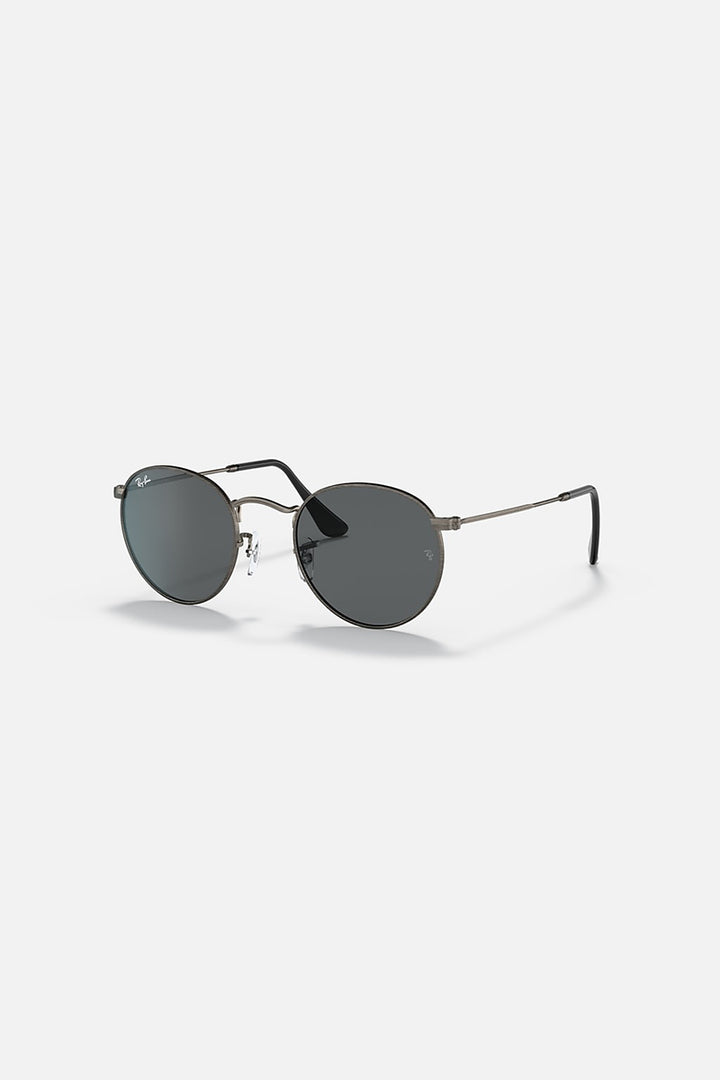 Ray Ban - Round Metal Antiqued in Matte Gunmetal Frames with Grey Classic Lenses - 0RB34479229B150