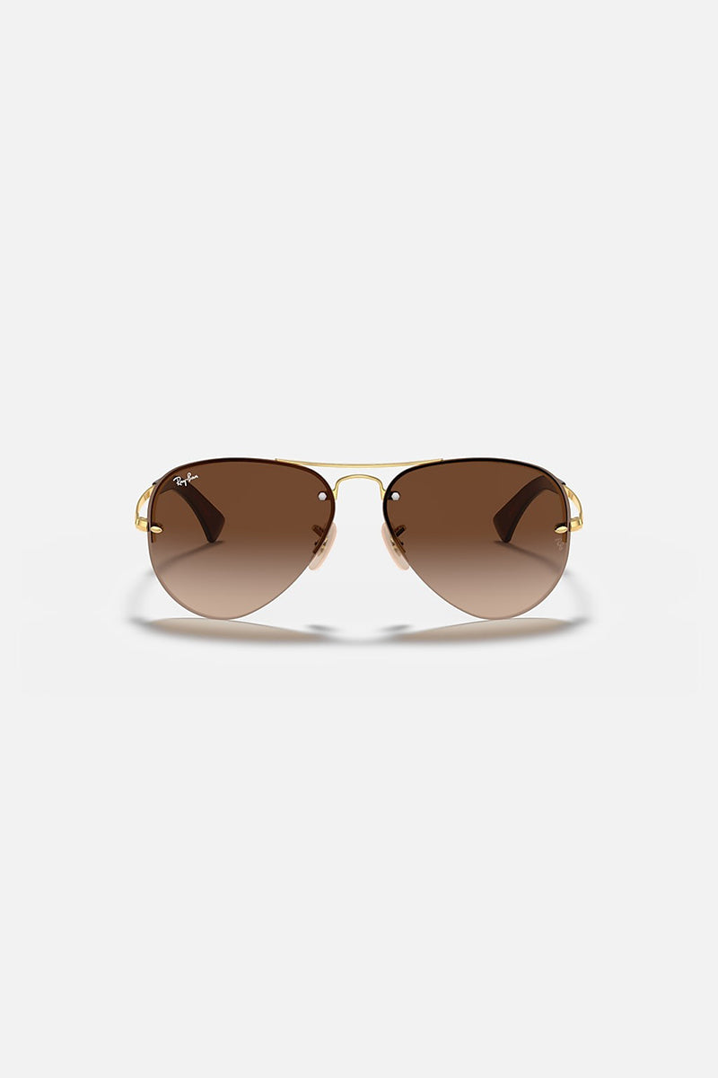 Ray Ban - RB3449 in Polished Gold Frames with Brown Gradient Lenses - 0RB3449001/1359