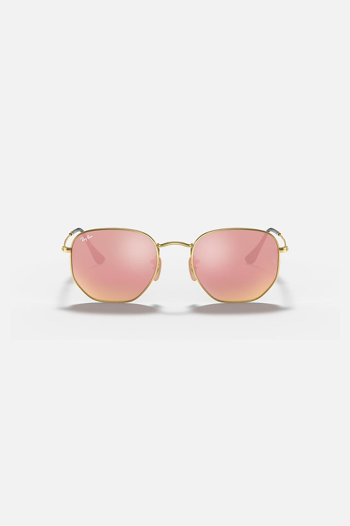 Ray Ban - Hexagonal Flat Lenses in Polished Gold with Bronze Mirror Lenses - RB3548N001/Z251