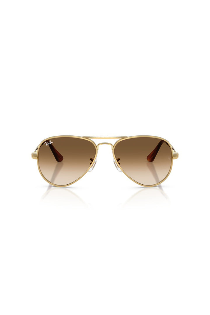 Ray Ban - Aviator Max in Arista Gold Frames with Clear Gradient Brown Lenses - 0RB3925 001/5158