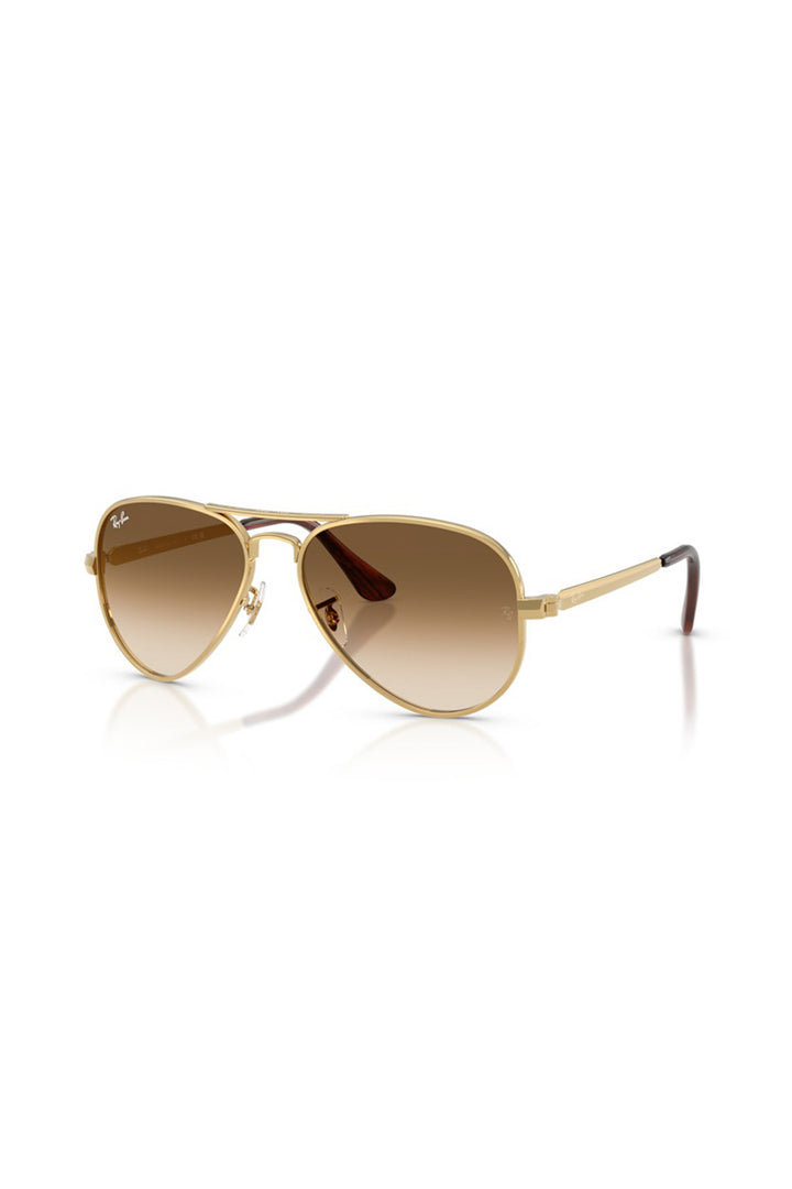 Ray Ban - Aviator Max in Arista Gold Frames with Clear Gradient Brown Lenses - 0RB3925 001/5158