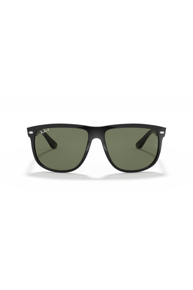 Ray Ban - Boyfriend in Black with Dark Green Externally Treated Polarized Lenses - 0RB4147601/5860