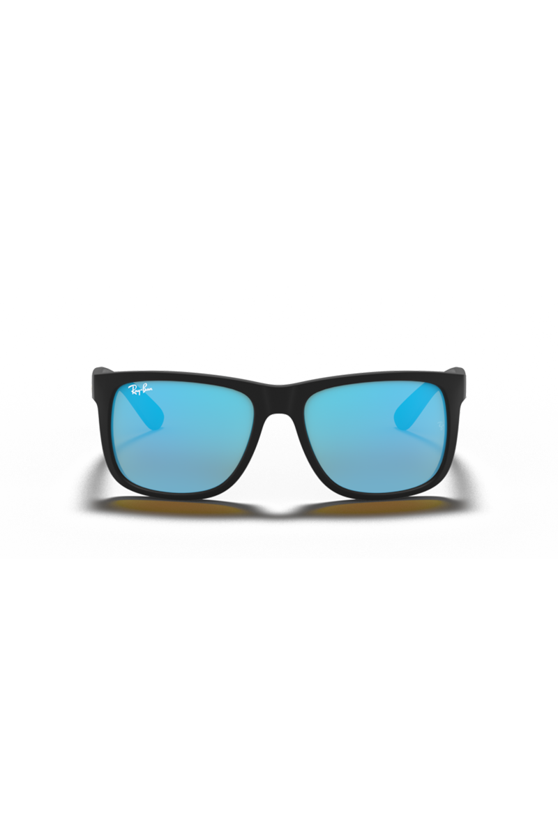 Ray Ban - Justin Color Mix in Matte Black with Blue Mirror Lenses - 0RB4165622/5555