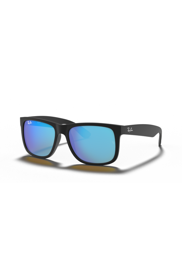 Ray Ban - Justin Color Mix in Matte Black with Blue Mirror Lenses - 0RB4165622/5555