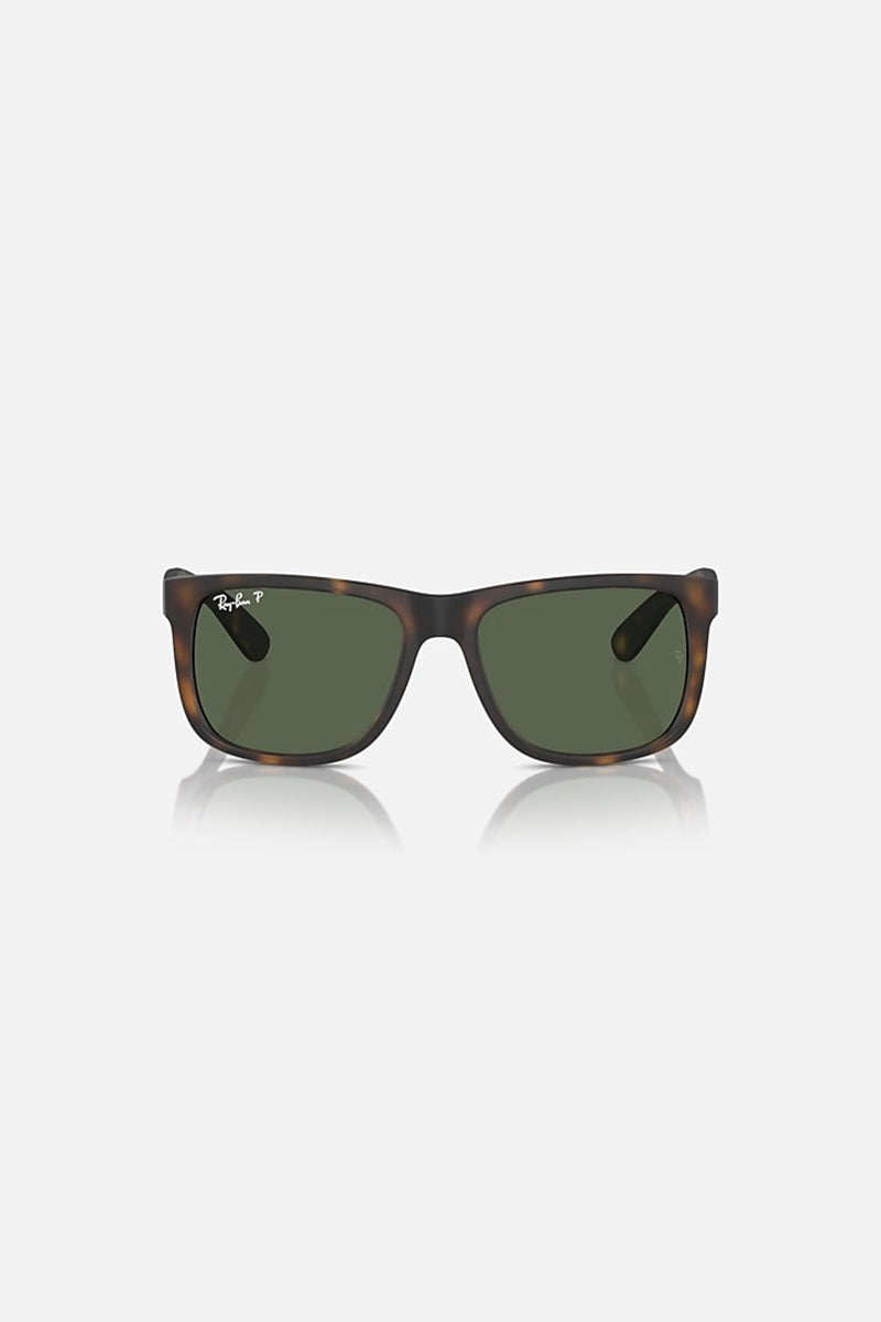 Ray Ban - Justin Classic in Matte Havana Frames with Dark Green Polarized Lenses - 0RB4165865/9A55