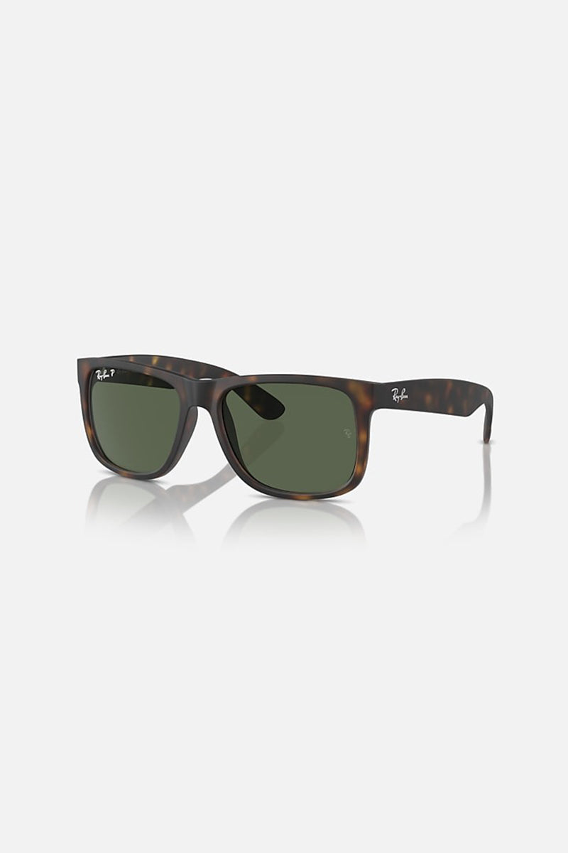 Ray Ban - Justin Classic in Matte Havana Frames with Dark Green Polarized Lenses - 0RB4165865/9A55