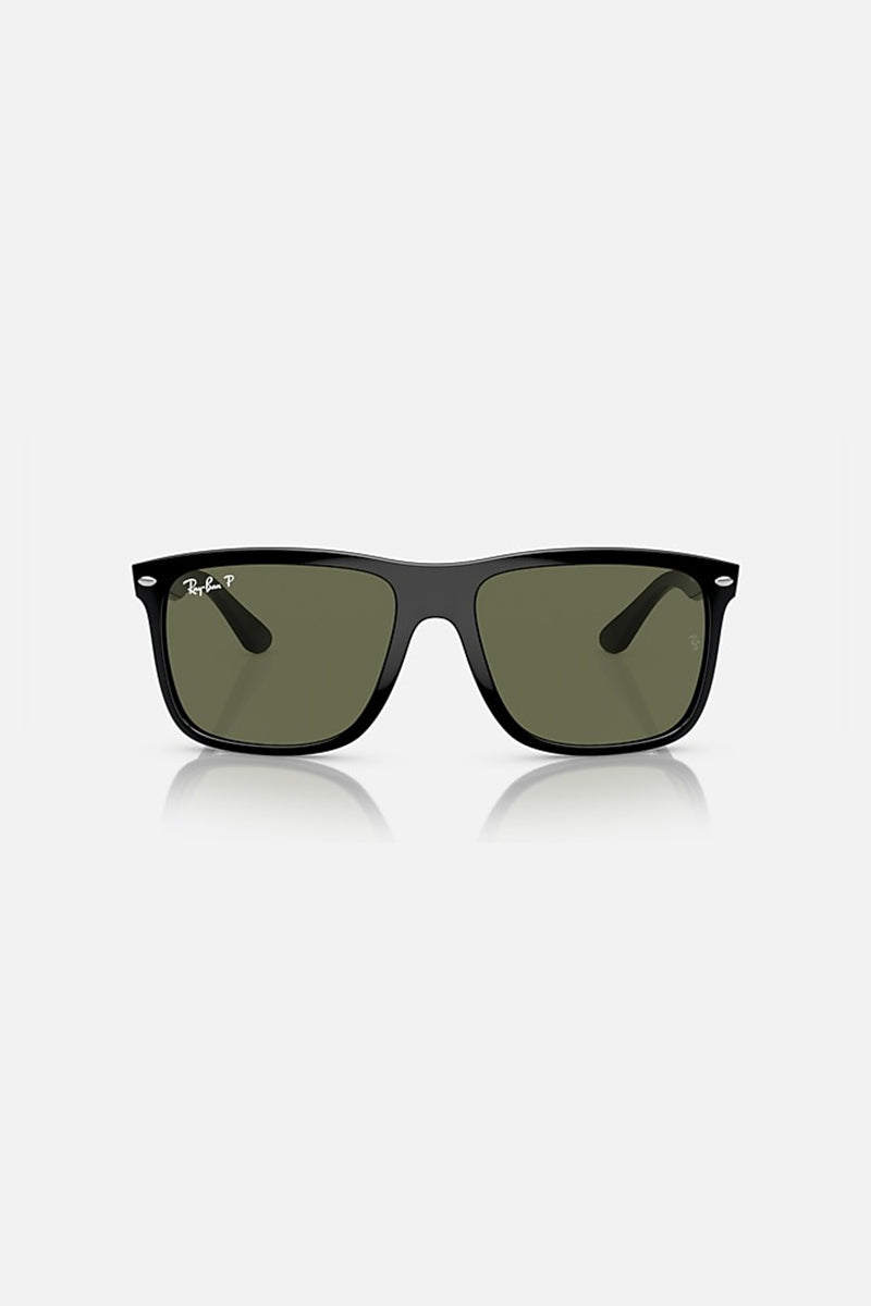 Ray Ban - Boyfriend Two in Polished Black Frames with Green Polarized Lenses - 0RB4547 601/5860