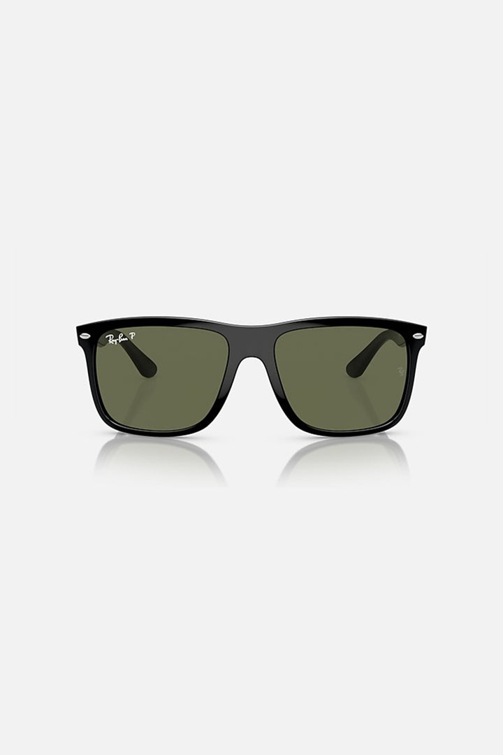 Ray Ban - Boyfriend Two in Polished Black Frames with Green Polarized Lenses - 0RB4547 601/5860